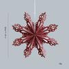 Durable Paper 3D Snowflake Ornament Waterproof Wrinkles Resistant for Christmas Tree Ceiling Window Decoration