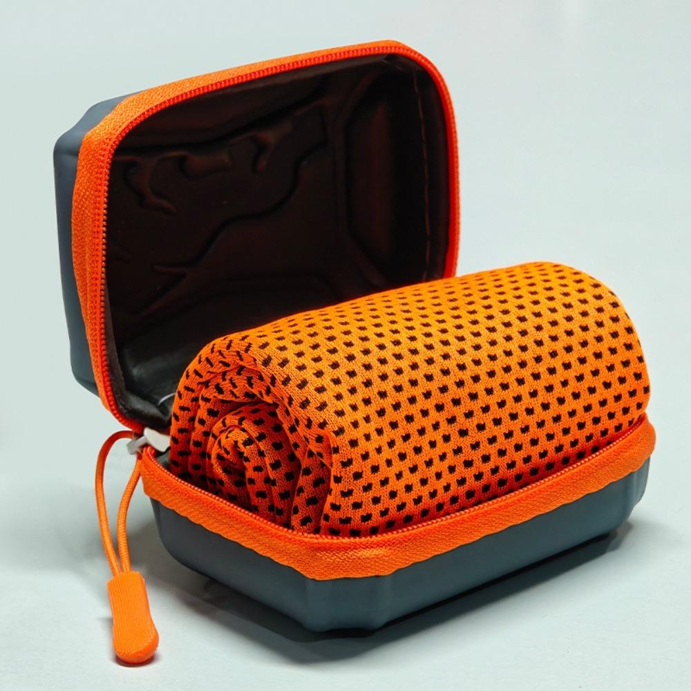Portable Polyester Cooling Towel EVA Case Absorbent Quick Dry Towel Microfiber Ice Towel Outdoor