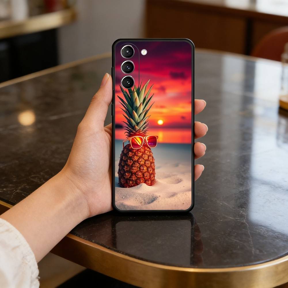 S-Summer P-Pineapple Case for Samsung Galaxy S21 S25 FE S24 S23 Ultra S20 S9 S22 Plus S10 TPU Cover