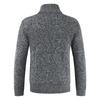 Chunky Knit Fleece-Lined Zipper Cardigan: Stand Collar Winter Sweater