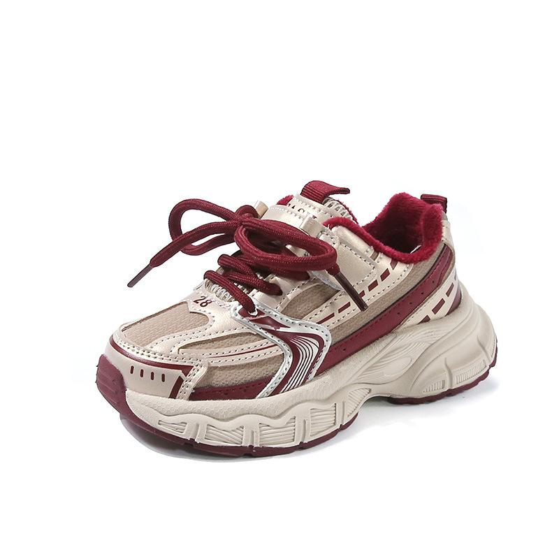 Winter Hot-selling Boys and Girls Plus Velvet Warm Fashion Casual Soft-soled Sports Shoes