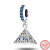 New 925 Sterling copper Blue Zircon Eyes Owl Turtle Bird Ring Pyramid DIY Beads Fit Original Pantaro Charms Bracelet DIY Zircon