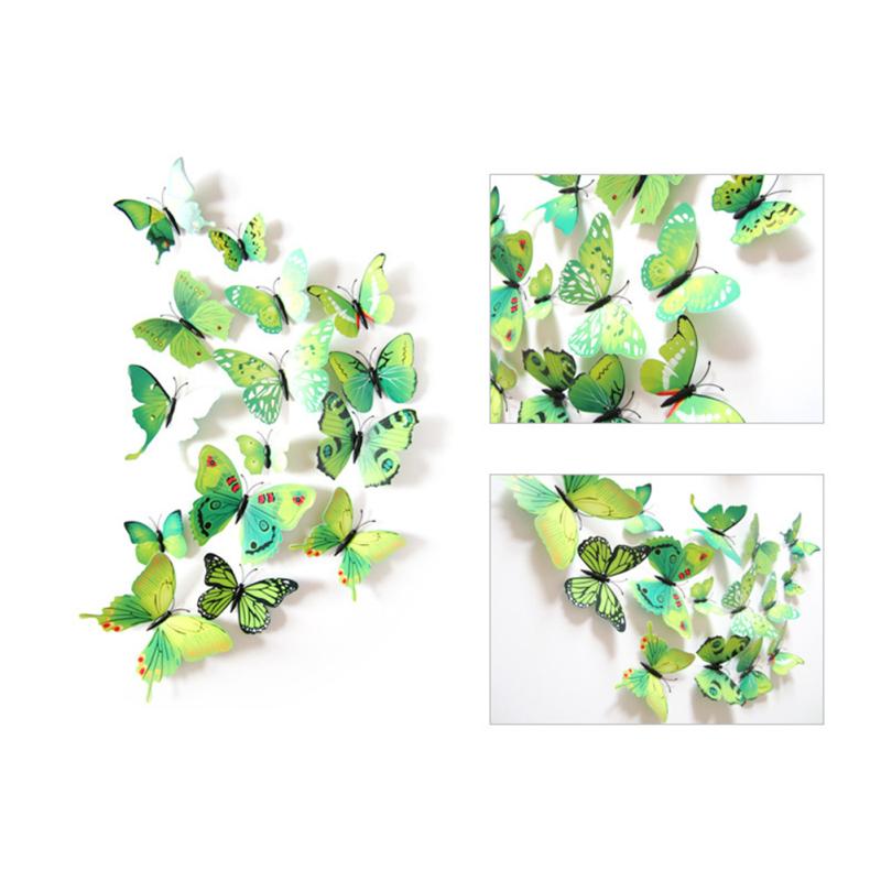 Three-dimensional Simulation  Butterflies  Wall  Sticker Magnet Design Reusable Colorful Household