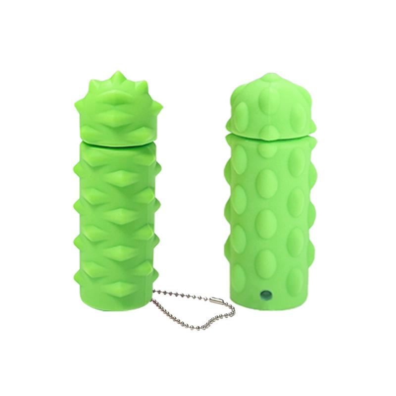 Silicone Decompression Massage Keychain Rotatable Sensory Stress Reducing Massager Adult Pocket Gadget 3D Spikes Grip