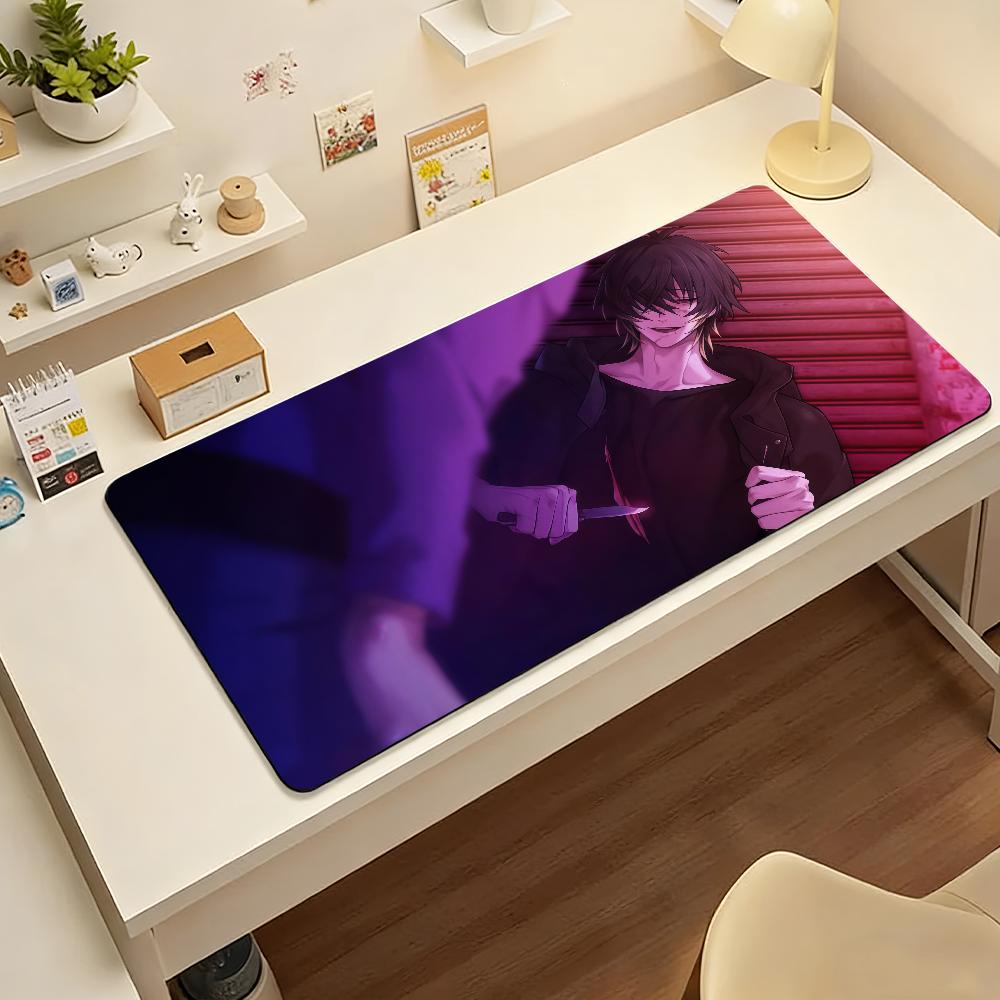 Gaming Mouse PadLarge Desk MatAntislip Rubber BaseStitched EdgesRed Valentines Anime Guy Print for Gaming Office Desk Use