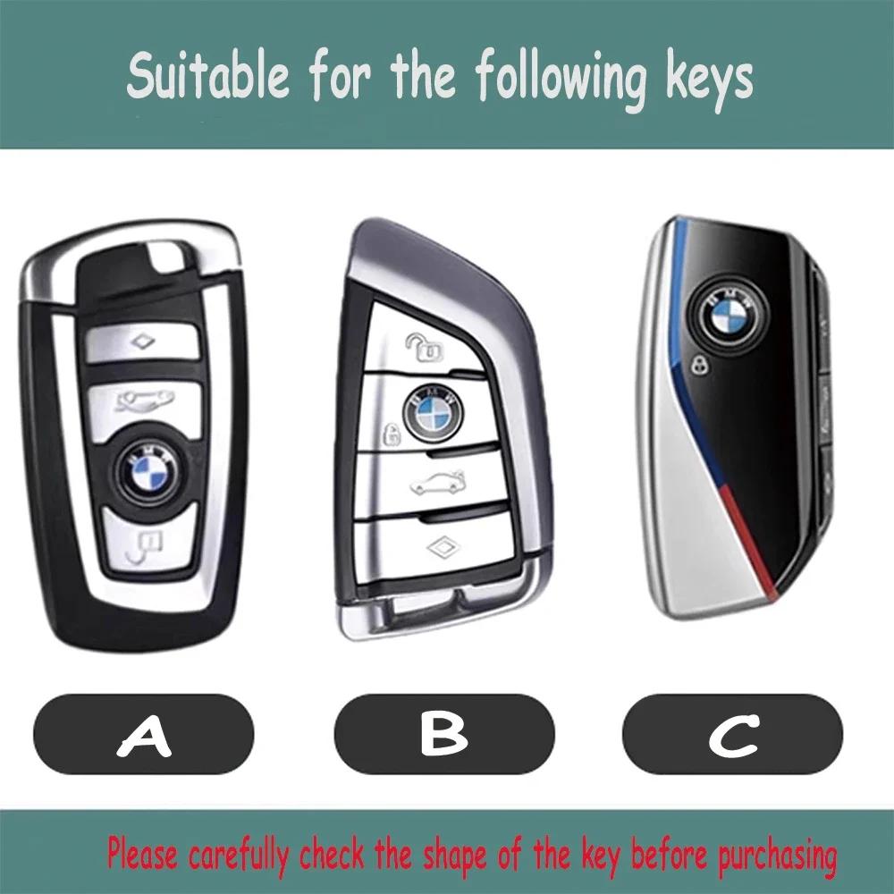 BAGE7 2026 Car Sticker Zinc Alloy Car Key Case Cover Shell Fob For BMW 1 2 3 4 5 6 7 Series X1 X3 X4 X5 X6 X7 F10 F20 F30 G20 G30 F15