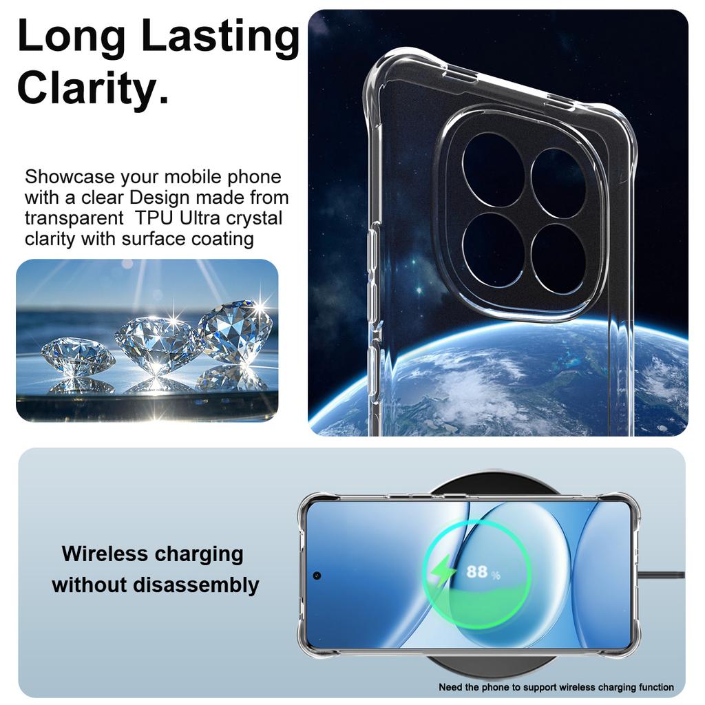 IMAK Pro Xiaomi Redmi Note 15 Pro 4G (Globální) Pouzdro TPU Kryt na telefon Airbag Nárazuvzdorná ochrana