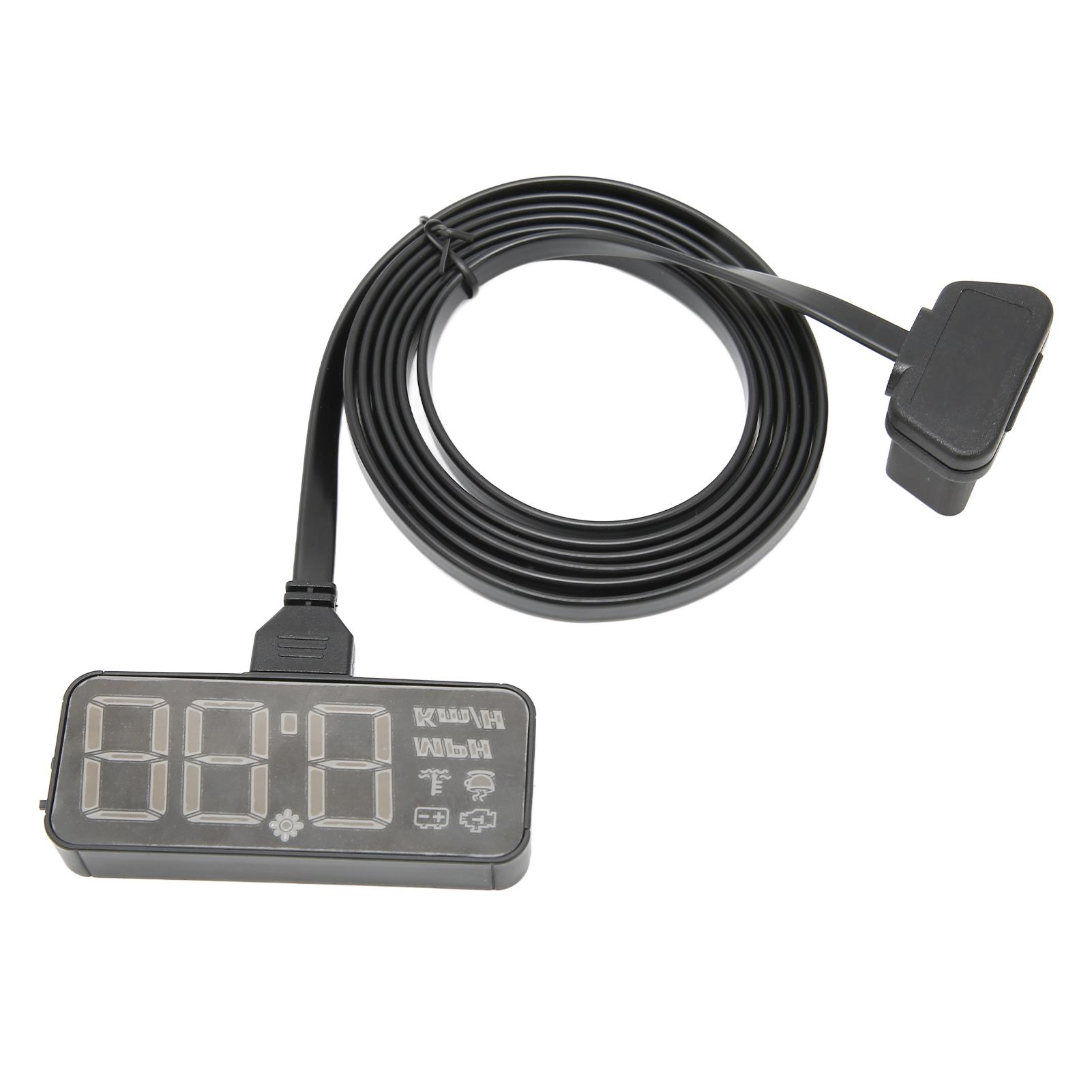 

Автомобильный дисплей HUD OBD2 Gauge Лобовое стекло Экран Проектор 3D Отражение Превышение скорости Температура воды