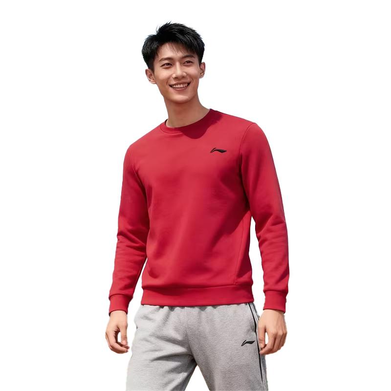 Li Ning Plain Comfortable Simple Sports Casual Long Sleeve Hoodie Unisex Hoodies AFDL44-1