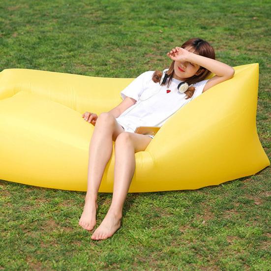 Inflatable Lounger Chair Air Sofa Bed Outdoor Lazy Fast Inflation Folding Couch