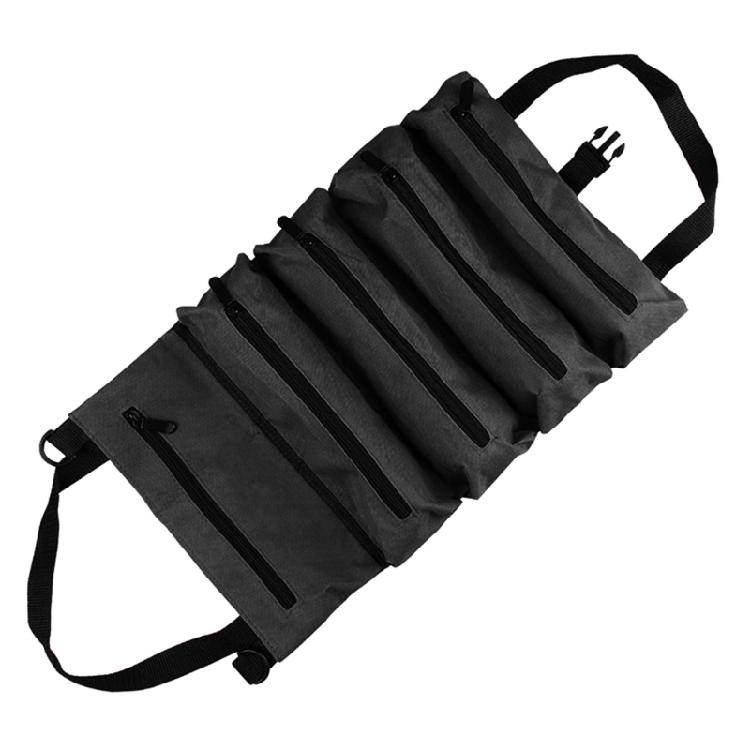 Tool Bag Organizer Small Tool Bag With Detachable Pouch , Heavy Duty Roll Up Bag