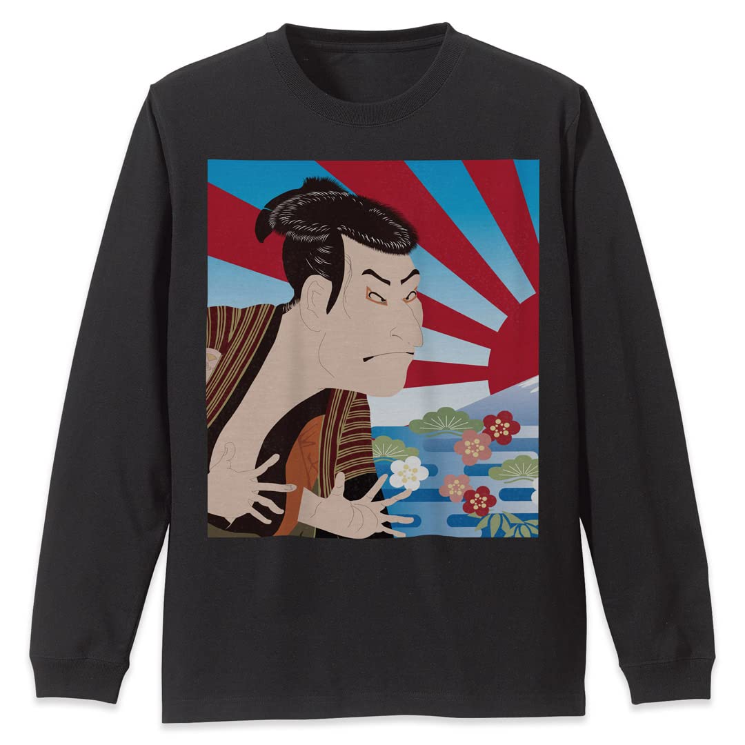 

Long long cut and crew XL Japanese Japanese Fuji [igsticker] T-shirt, sleeve, sewn, men s, ladies , print, stylish, neck, size, black, unisex, чорний