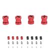 4PCS RC Wheel Hex Spacers 12mm Dia 15mm Length Hex Hub Extenssion with Metal Locking Lug Nut and Loc