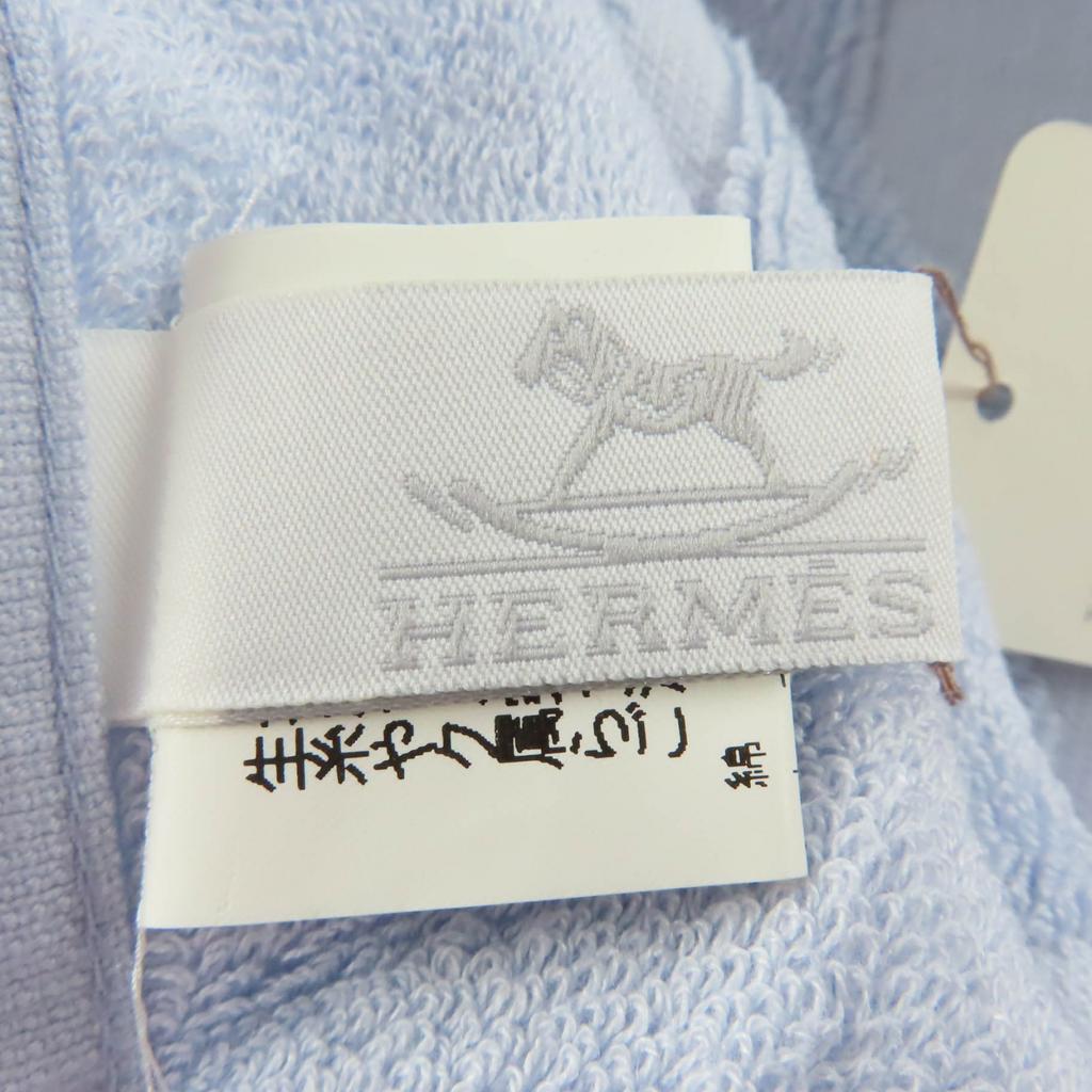 Makelloses HERMES Carre Handtuch Treppen Set mit 3 Orange Feu/Weiß/Blau Gebraucht