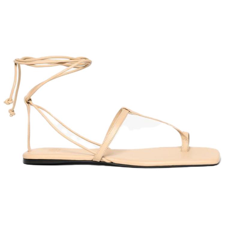 Zara Comfortable Minimalist One Strap Sandals Women sandals Beige 14601410102