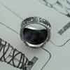 Vintage Gothic Clown Ring Men Women Adjustable Open Band Sterling Geometric Skull Design Handmade Statement