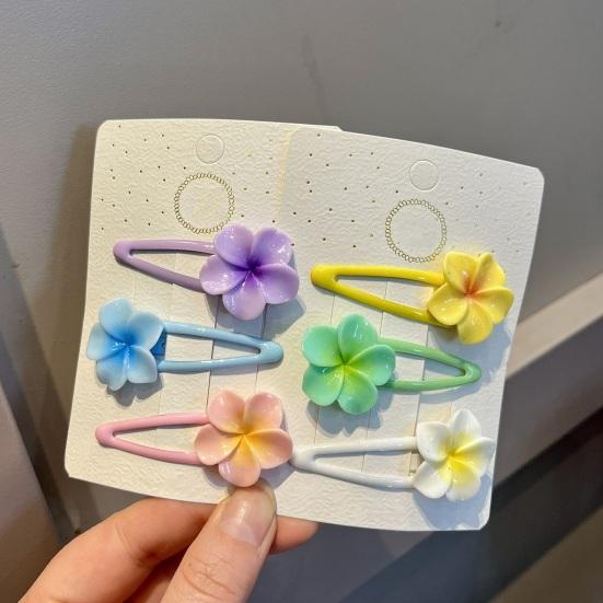 4Pcs Girl Hairpins Flower Decor Base BB Clip Base Design Hair Clips Smooth Surface Versatile Hair Accessory