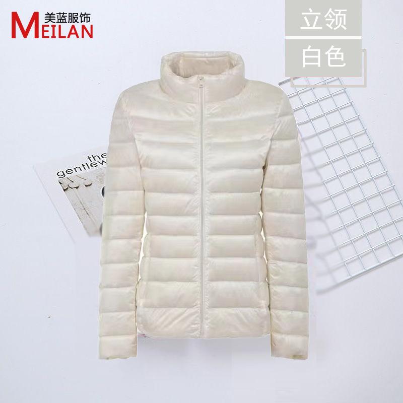 Down jacket women's new short light and thick warm and slim fashion jacket