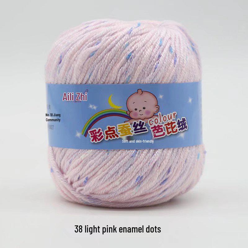 Pallina di Filato a Pois Colorati per Lavorazione a Maglia a Mano di Maglioni e Cardigan da Uomo e da Donna