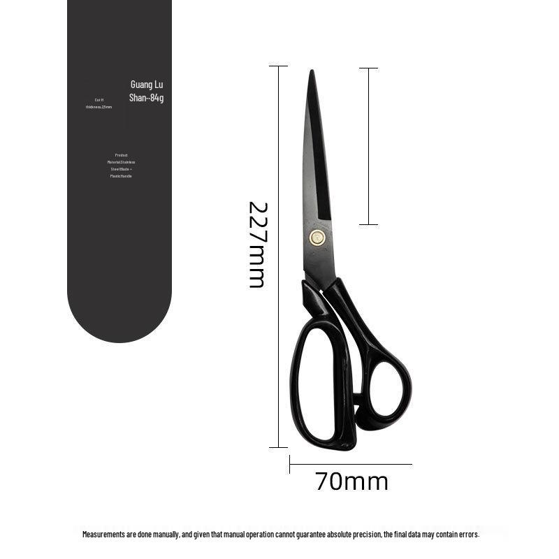 Stainless Steel Anti-Oxidation Tailor Shears with Black Finish - Multi-Size, Fast Shipping Available
