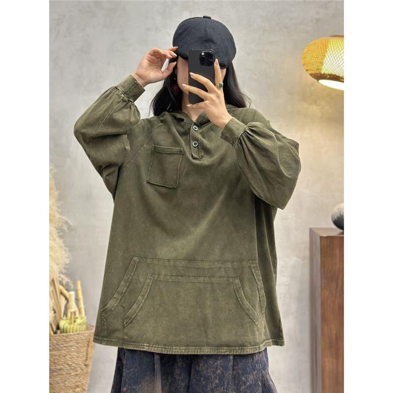 

Женское худи с аппликацией в винтажном стиле One Size светло-зеленый