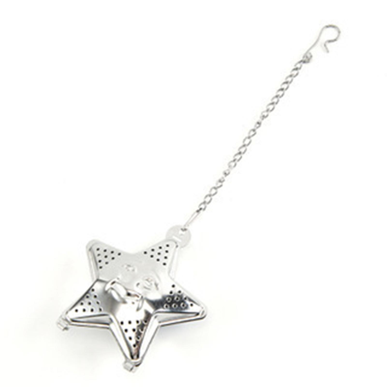 

Star Shaped Tea Mesh Infuser,Stainless Steel Tea Infuser Teapot Tray Spice Tea Strainer Herbal Filter Teaware Accessories As Shown