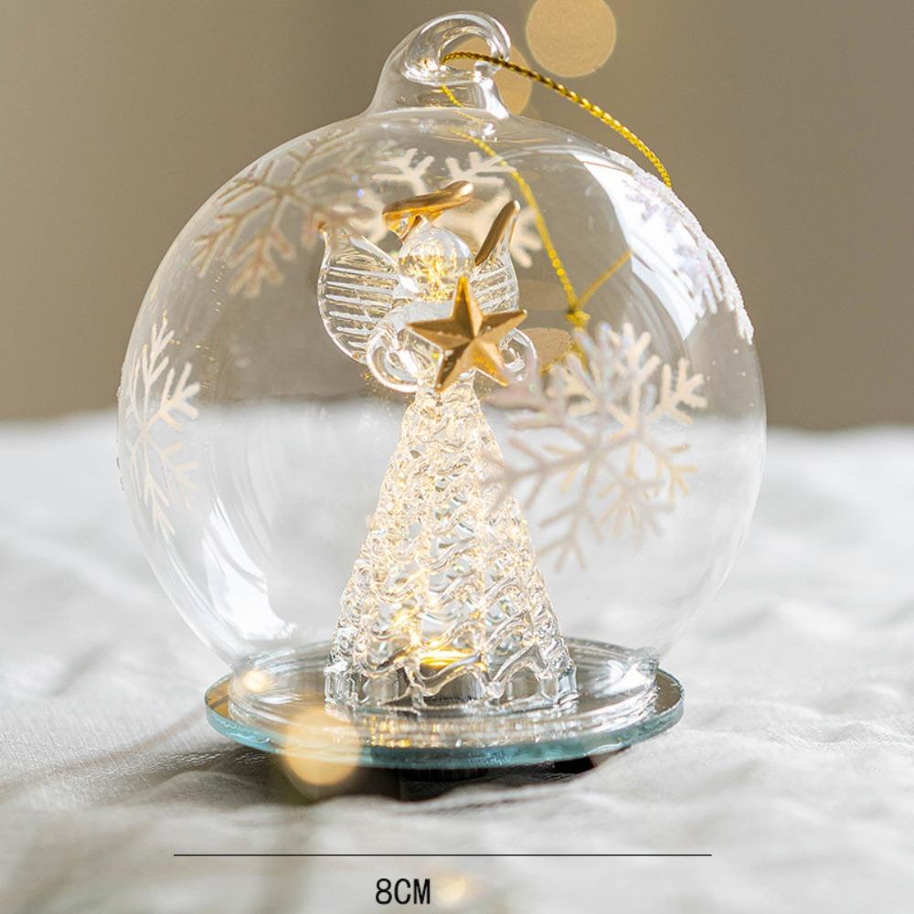 Transparent Angel Fairy Glass Light Glass Kawaii Decor Ornaments  Home Living Room
