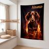 Cute PUPPY (32) Custom Name Tapestry Wall Hanging Soft Backdrop Tapestry for Bedroom Living Room Dorm Home Decor Gift