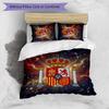 Ensemble de literie imprimé football Espagne 3 pièces Ensemble de couvre-lit douillet respirant comme cadeau de pendaison de crémaillère / de vacances