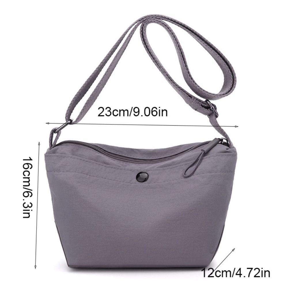 Solid Color Canvas Crossbody Bag Korean Style Single Shoulder Bag Casual Nylon Messenger Bag  Gift