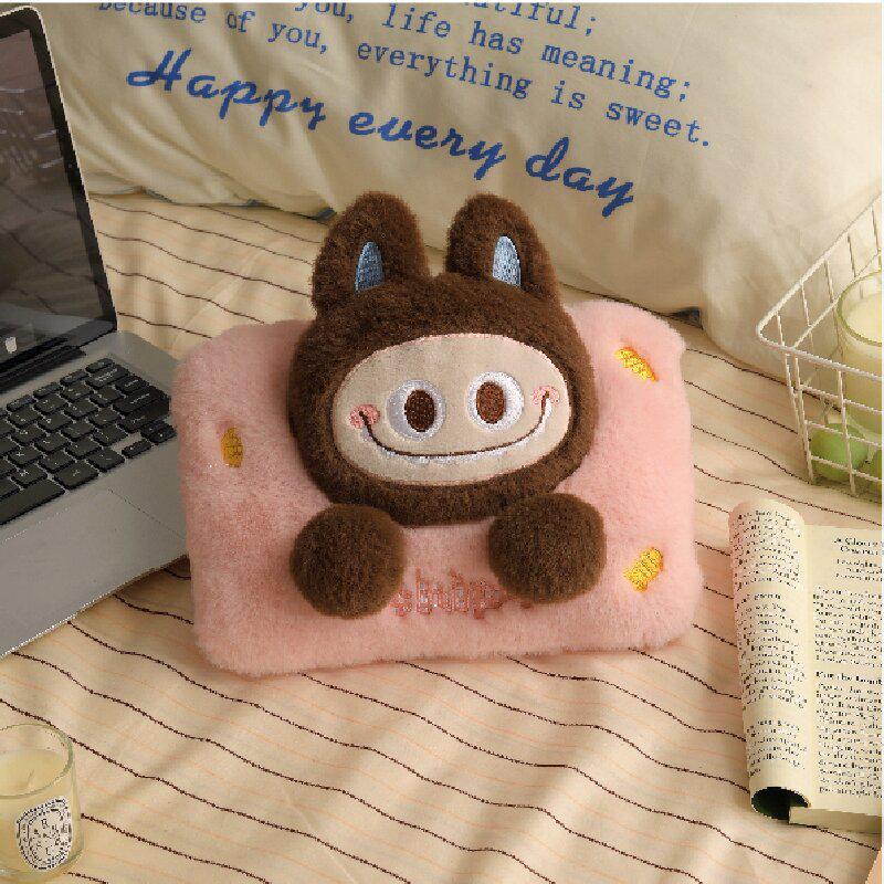 Rechargeable Electric Heating Hot Water Bag - Plush Hand Warmer for Belly Warmth