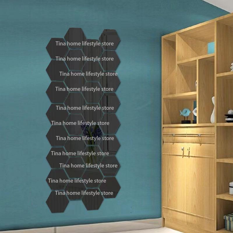 

12 шт. Шестигранные зеркальные настенные наклейки, самоклеящиеся съемные настенные наклейки, золотые, серебряные, мозаичные плитки, наклейки для спальни, домашнего декора 8x7x4cm