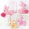 Cute Rabbit Bear Silicone Soap Mould DIY Flower Bunny Cat Candle Resin Plaster Making Heart Animal Mold DIY Gift