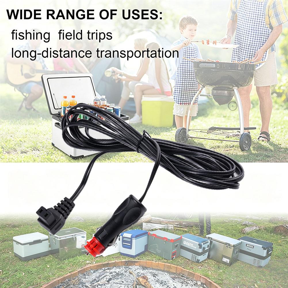 2/3/4M Car Fridge Cigarette Lighter Plug 12V-24V Aoto Car Refrigerator Cooler Extension Power Cables Charging Replacement Line