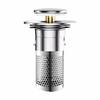Stainless Steel Floor Drain Filter Washbasin Leak Plug Stainless Steel Odor Proof Bouncing Core Drains Hair Catcher Sink Straine