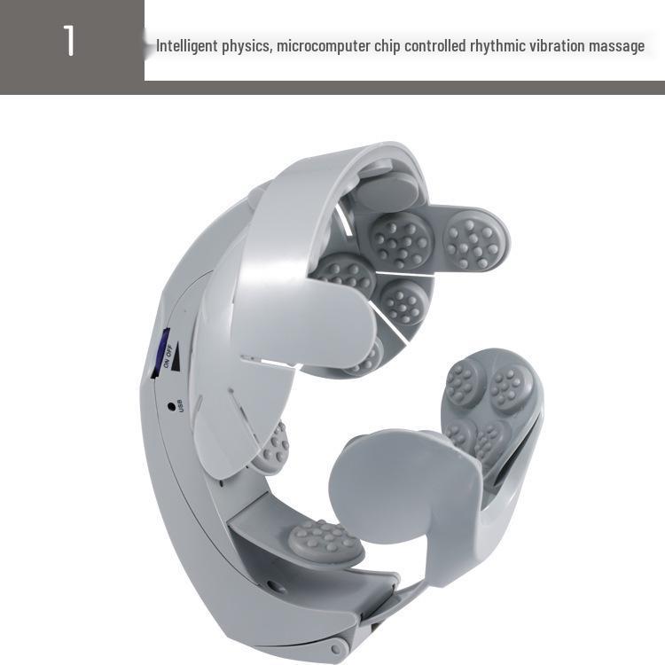 USB Electric Head Massager for Brain Fatigue Relief - Multifunctional Therapy Instrument for Decompression