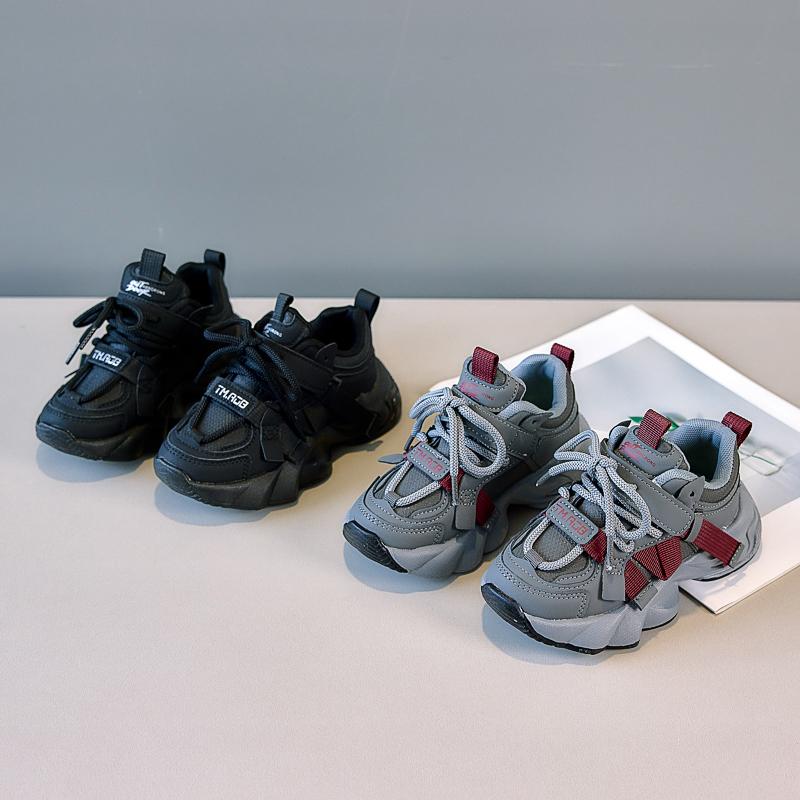 Children Clunky Sneakers Outside Boys Breathable Running Shoes Girls Fashion Thick Sole Shoes Baby Kindergarten Sneakers