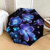 1pc Glowing Midnight Blossoms Umbrella with Plastic Handle,Suitable for All Seasons Home Travel Outdoor UmbrellaDD146
