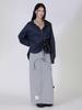 Holpeipeo Layered Sweat Maxi Skirt (Gray)