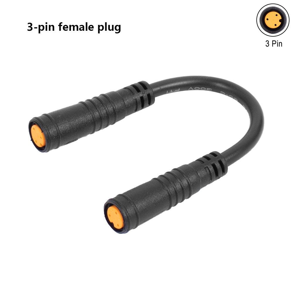 PE 3-pin Extension Cable Waterproof Electric Bicycle Wire Plug  Suitable for Electric Bicycle