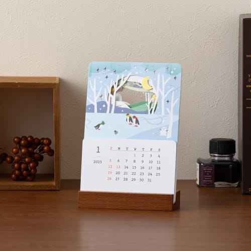 Midori 2025 Calendar Desktop Seasonal Calendar Landscape Pattern 31321006