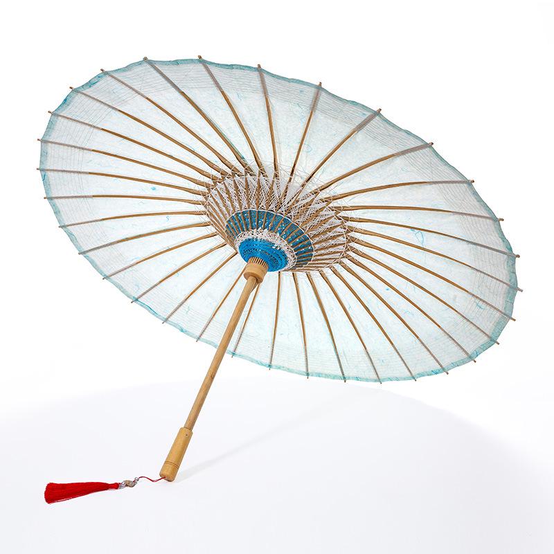 Ručně vyráběný retro deštník ve starožitném stylu - Pro déšť i slunce, Bambus, Nehmotné kulturní dědictví, Čínský design, Voděodolný papír napuštěný olejem.