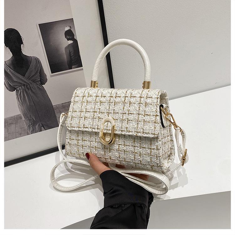 Damen Tasche neue Umhängetasche Nische tragbar kleine quadratische Tasche Temperament vielseitig Mode Schulter Krokodilmuster Baguette Tasche