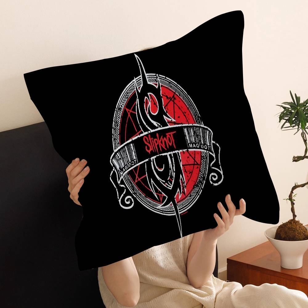 S-Slipknot Band 45*45cm Cushion Cover Pillow Cover Decor Pillowcase Home Pillowcase for Couch Pillow