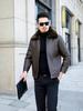 Men's Winter Casual Lapel Leather Jacket with Plus Velvet, Suitable for Middle-aged and Elderly.