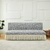Thickened Knitted Jacquard Sofa Bedspread Skirt Sofa Cover Armless Sofa Cover Foldable