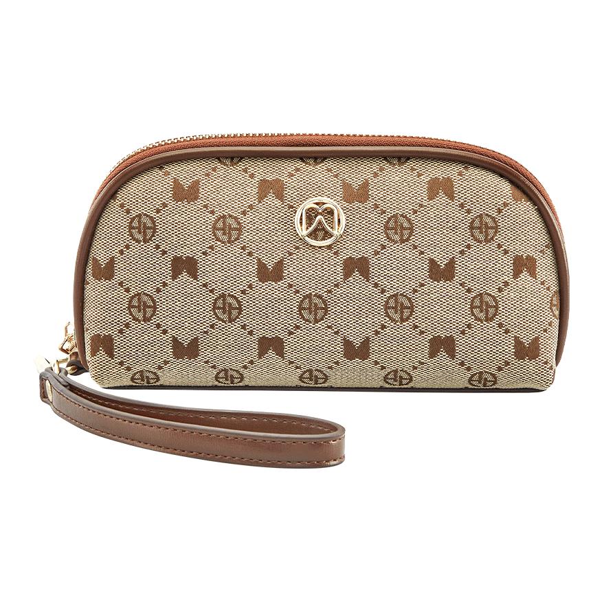 

New AOKANG Fabric Cell Phone Pouch, Makeup Bag, Handheld Tote, Clutch Women s Ebony/Classic Black/Elegant White BG70243117 19.1*5.6*10.9CM