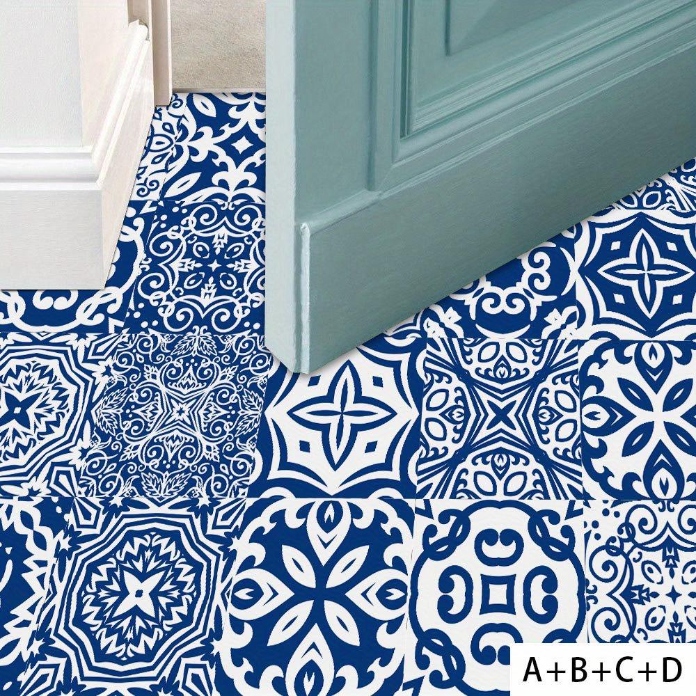 20pcs Classic Flower Textured Tile Wall Stickers Ecorative Tile Stickers Waterproof Self-Adhesive Removable and Easy To Clean Window Stickers