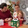 Christmas Money Box for Cash Gift Pull Surprise Money Holder with Snowman/Tree/Santa Card And 50 Pcs Transparent Bags for Home Party Favors