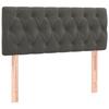VidaXL Headboard Bedroom Furniture Bed Accessory Single Bed Headboard Interior Dark Grey 90x7x78/88 346321